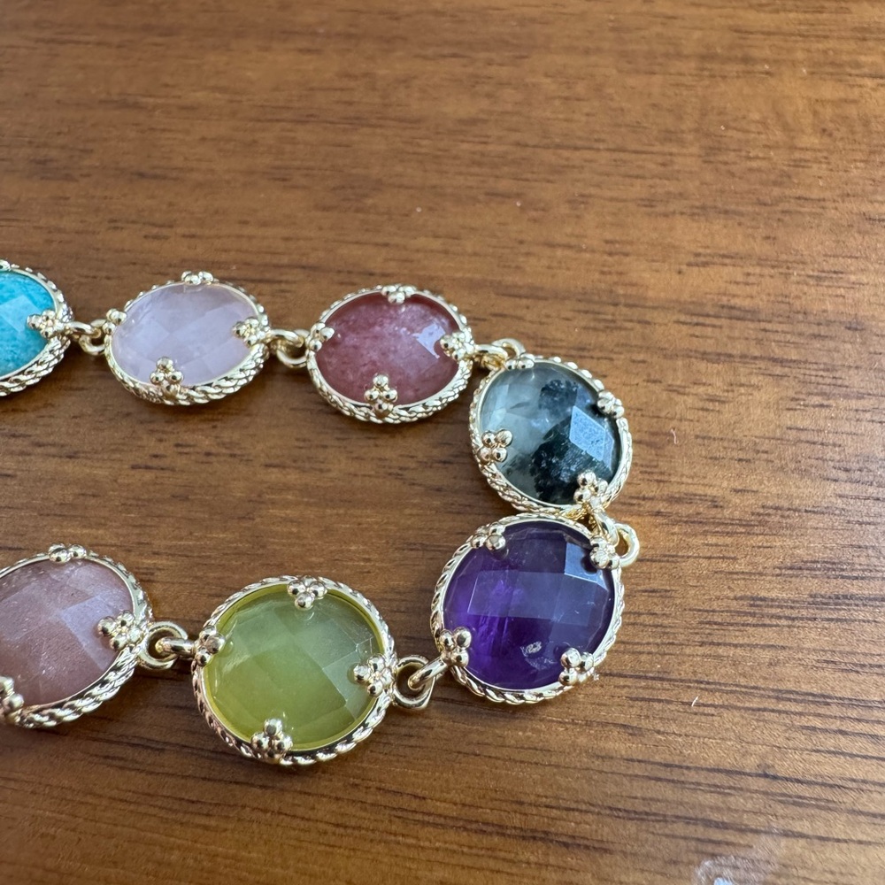Multi-Color Gemstone Necklace - Picture 6 of 9